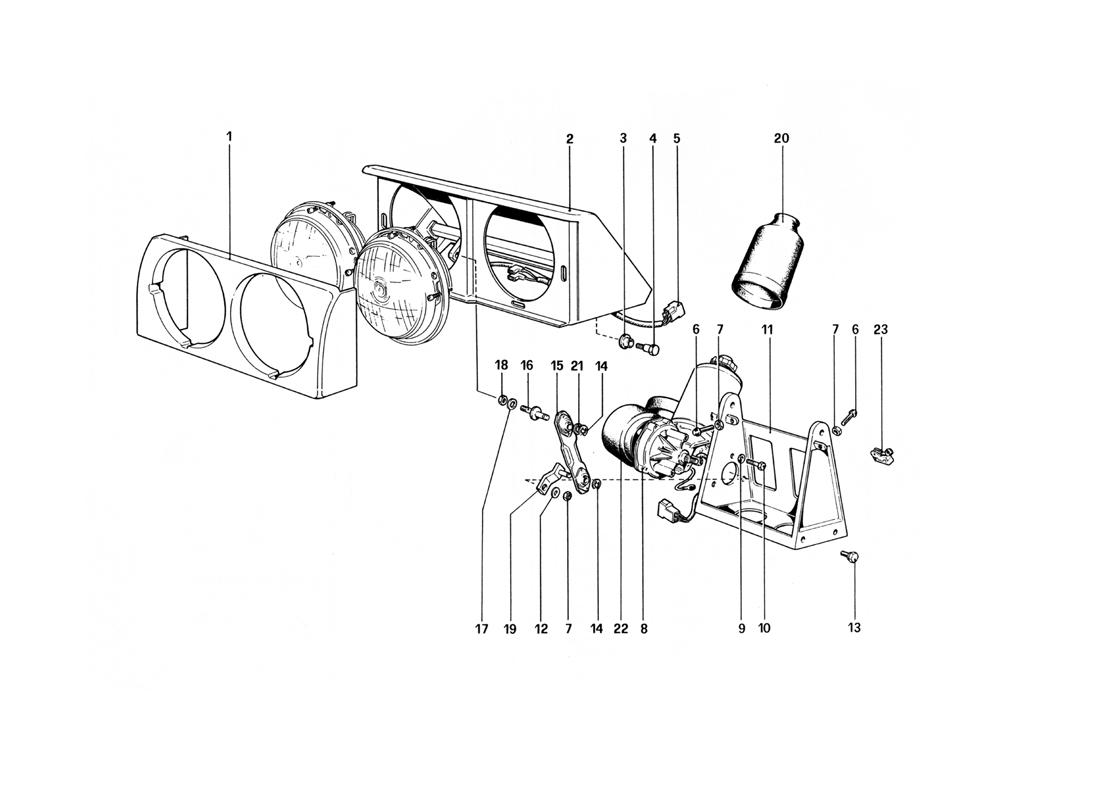 HEADLIGHT LIFTING DEVICE